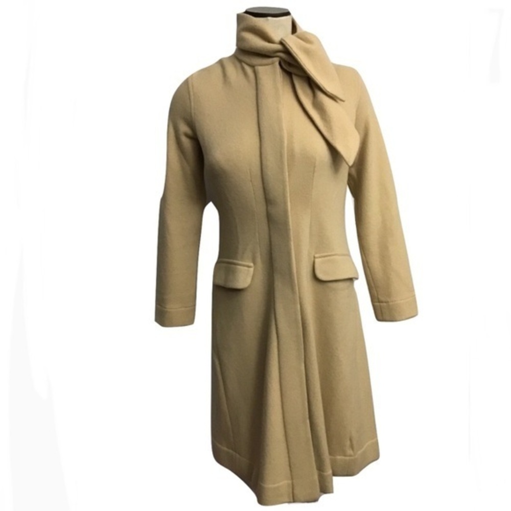 Malo 100% Cashmere Sweater Coat Size 4 Ivory EUC